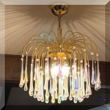 DL05. Three-tier Murano teardrop waterfall chandelier.